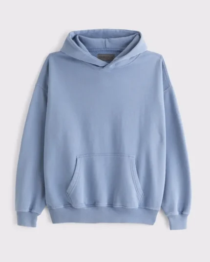 Abercrombie Essential Popover Hoodie Cool Blue