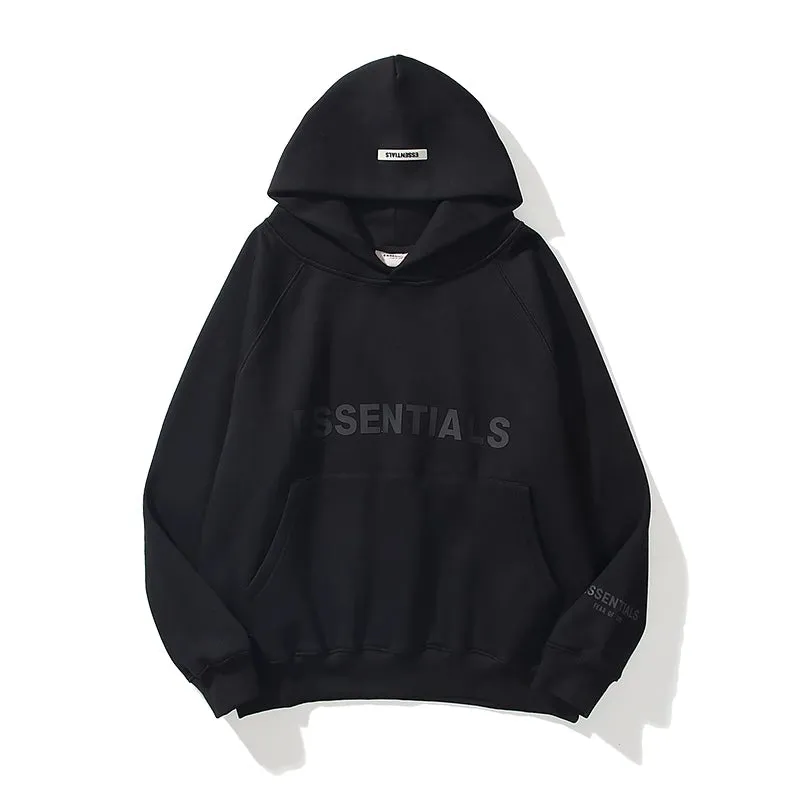 Essentials-Casual-Black-Hoodie-1 Essentials Casual Black Hoodie