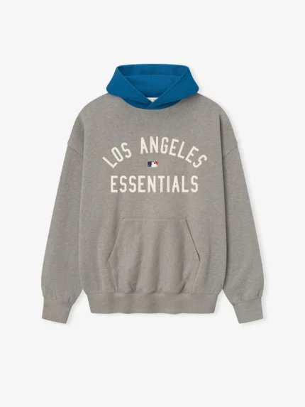 Essentials Dodgers Sport Hoodie Concrete Heather/Blue Sapphire