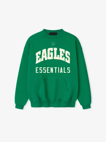 Essentials Eagles Sport Crewneck Golf Green