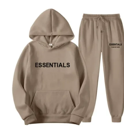 Essentials Hoodie Tracksuit​ Camel