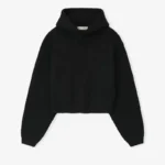 Essentials Womens Heavy Waffle 90s Hoodie Vintage Black